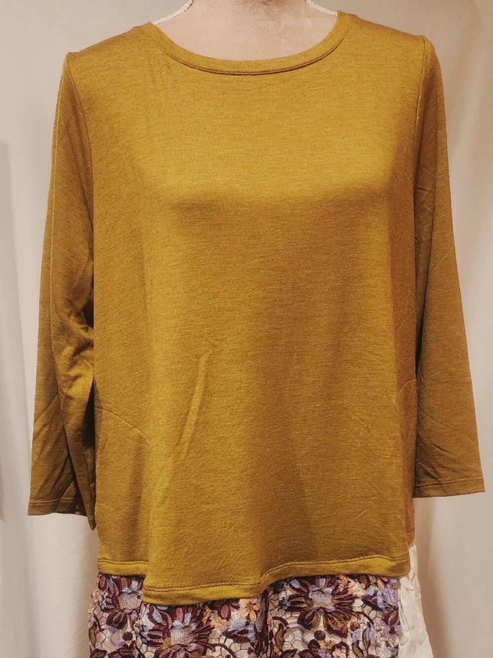 LOGO Lounge Boho long sleeve tunic with lace ruffle hem with pockets Size L - Picture 2 of 8